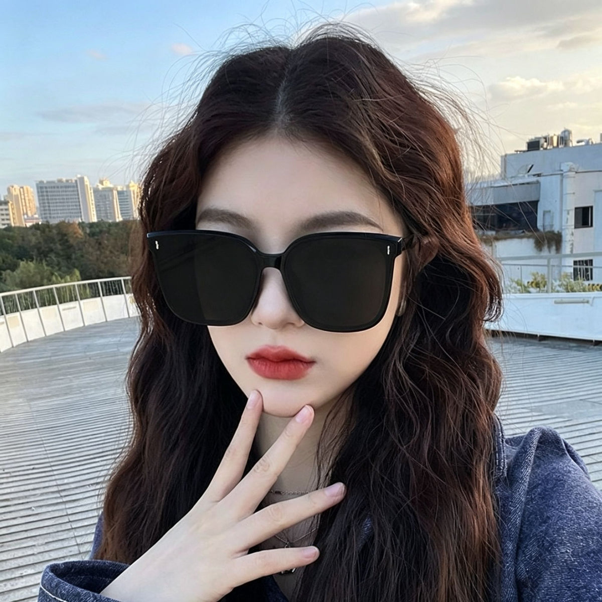 T3 Black Frame Gray Lens | UV400 Small Frame Sunglasses | Halloween Delicate Compact Gift | Petite Frame Lightweight Daily Sun Glasses