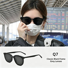 Q7 Black Frame Gray Lens | UV400 Fashion Sunglasses | Halloween Edgy Street Gift | Bold Thick Frame Streetwear Sun Glasses