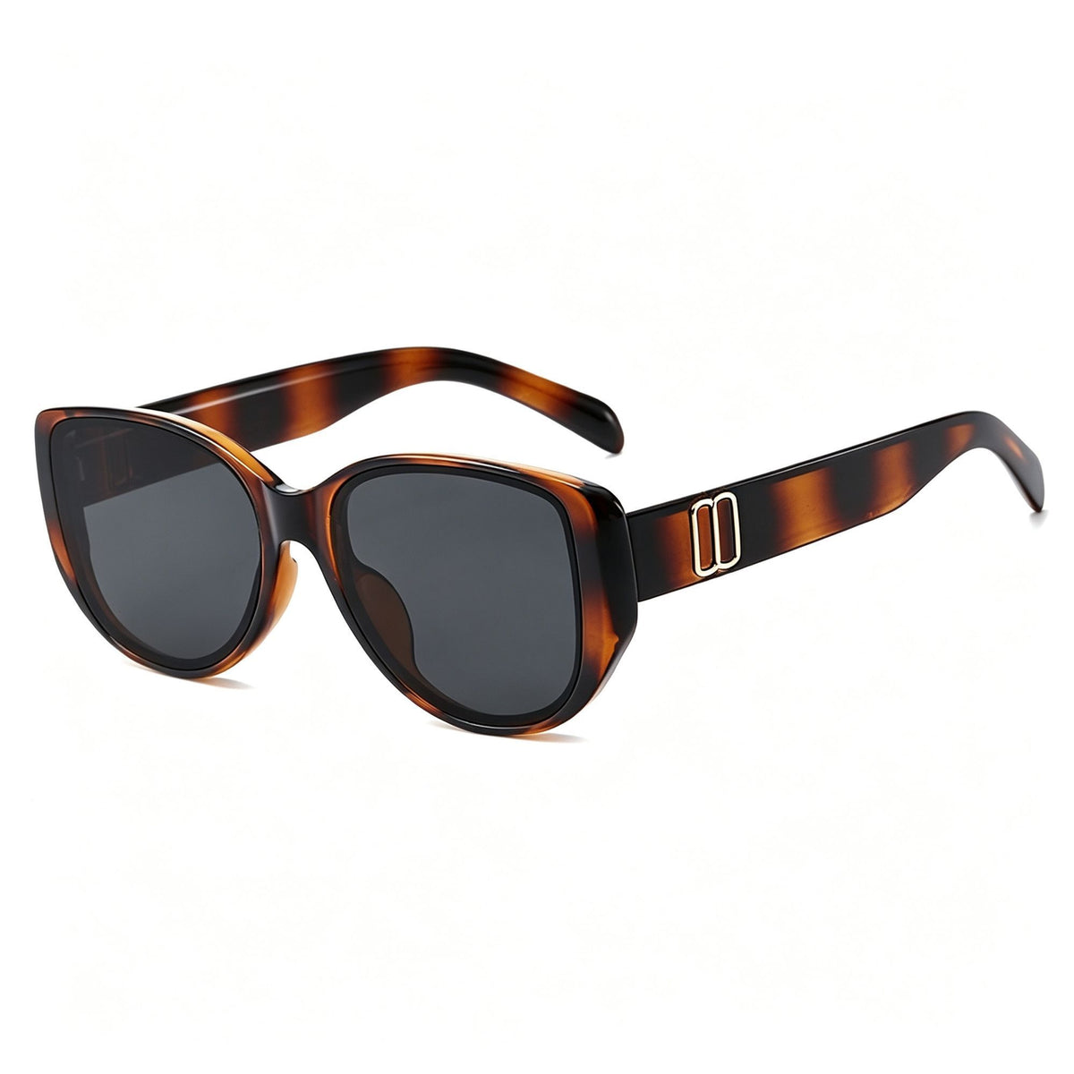 T52 Tortoiseshell Frame Gray Lens | UV400 Vintage Sunglasses | Halloween Retro Luxury Gift | Tortoiseshell Pattern Premium Texture Sun Glasses