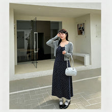 Dark Gray Size 5XL (Recommended 110-130kg / 242.5-286.6lbs) | Maximum Plus Size Dress Suit | Halloween Inclusive Fit Gift | Ultra Roomy Long Sleeve Cardigan Floral Slip Dress