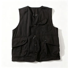 Black Size L | Functional Workwear Cargo Vest | Halloween Daily Outfit Gift | Unisex Relaxed Fit Multi-Pocket Sleeveless Vest