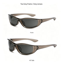 Tea Frame Dark Gray Lens | Y2K Maillard Retro Sunglasses | Halloween Vintage Y2K Aesthetic Gift | UV Blocking Retro Riding Beach Photo Sun Glasses