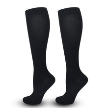 Flat Panel Black Compression Calf Socks Size S/M (35-38) | Halloween All-Match Slim Gift | Flat Black Calf Support Socks for Running & Daily Wear