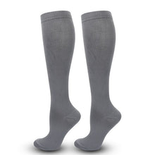 Flat Panel Gray Compression Calf Socks Size XXL (43-46) | Halloween Wide Calf Neutral Gift | Plus Size Flat Gray Compression Socks for Big Calves Use