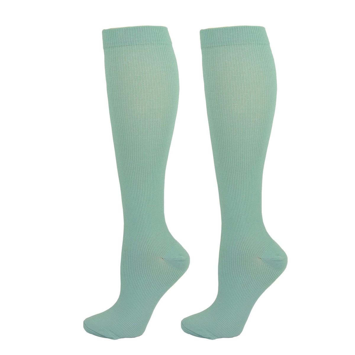 Flat Panel Light Green Compression Calf Socks Size S/M (35-38) | Halloween Refreshing Slim Gift | Slim Light Green Calf Support Socks for Daily Commute