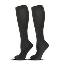 Flat Panel Dark Gray Compression Calf Socks Size S/M (35-38) | Halloween Sleek Durable Gift | Slim Dark Gray Calf Support Socks for Running & Work