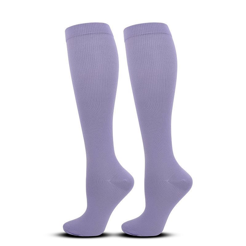 Flat Panel Purple Compression Calf Socks Size S/M (35-38) | Halloween Noble Slim Gift | Slim Purple Calf Support Socks for Outings & Work