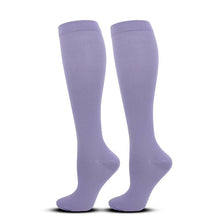 Flat Panel Purple Compression Calf Socks Size S/M (35-38) | Halloween Noble Slim Gift | Slim Purple Calf Support Socks for Outings & Work
