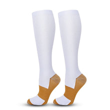Two-Tone White Compression Calf Socks Size S/M (35-38) | Halloween Chic Slim Gift | Slim Two-Tone White Compression Socks for Jogging Outings