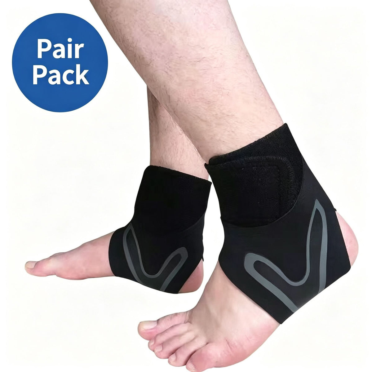 Premium Ankle Support Brace Pair (Left + Right) Size M (AU 4-7) | Halloween Athletic Training Gift | Anti-Twist Ankle Strap for Daily Ball Sports Protection
