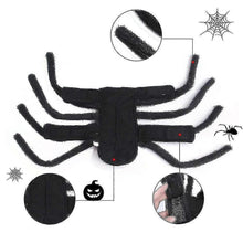 Halloween Adjustable Dog Cat Spider Costume Realistic Plush Spider
