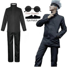 Anime Jujutsu Kaisen Gojo Satoru Cosplay Costume Eyepatch Wig Glasses Outfit Halloween Costumes for Men - Perfect Wig B Only S-max Wig B Only S