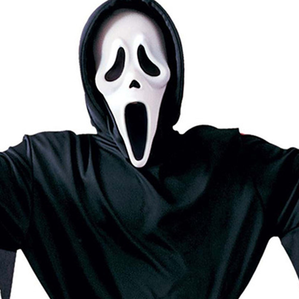 Scream Ghostface Black Halloween Scary Costume, Men, Adult Size Halloween Masquerade Costume S
