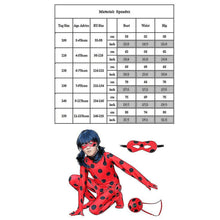 Bimirth Kids Girls Ladybug Cosplay Set Halloween Party Jumpsuit Costume with Blindfold, Wig, Bag 140 (130-140cm)_tfrf 140 (130-140cm)
