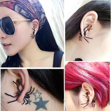 Halloween Earring Black Spider, 1 pc