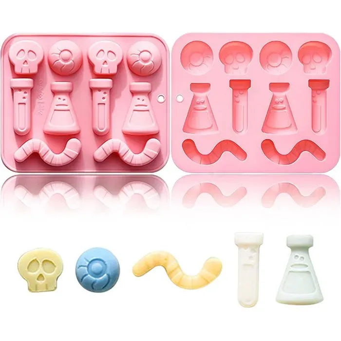 Halloween Skull and Potion Silicone Mold