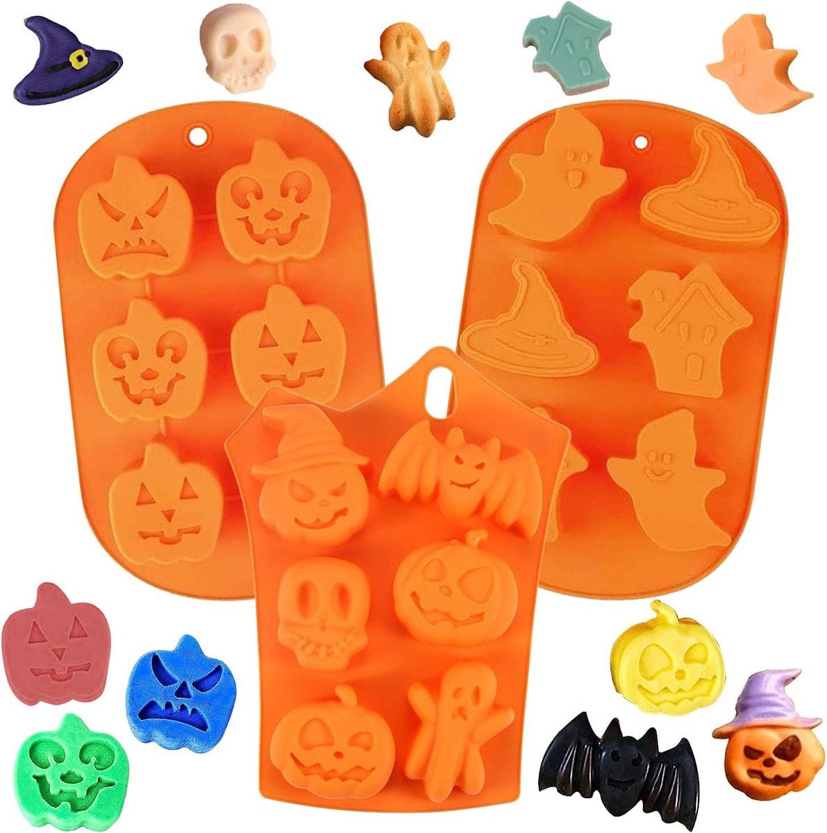 Halloween Pumpkin and Skull Silicone Mold