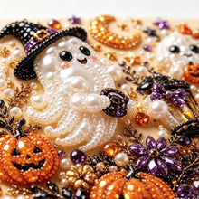 Halloween Ghost Diamond Painting Art 20x20cm - Rhinestone & Pearl Decor