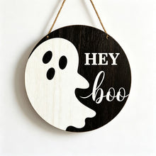 Halloween Hey Boo Ghost Wooden Hanging Sign 12inch