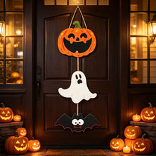 Halloween Pumpkin Ghost Bat Hanging Ornament Set 18.5inch