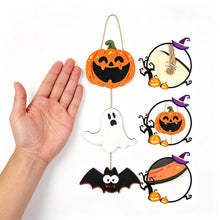 Halloween Pumpkin Ghost Bat Hanging Ornament Set 18.5inch