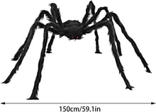 150cm Giant Hairy Scary Spider, Large Halloween Party Decoration Prop for Carnival Holiday