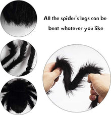 150cm Giant Hairy Scary Spider, Large Halloween Party Decoration Prop for Carnival Holiday