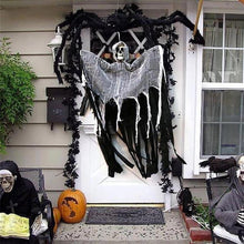 Hanging Skeleton Reaper Ghost Decoration, Reusable Halloween Prop for Haunted House & Party