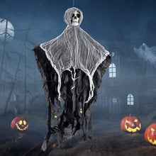 Hanging Skeleton Reaper Ghost Decoration, Reusable Halloween Prop for Haunted House & Party