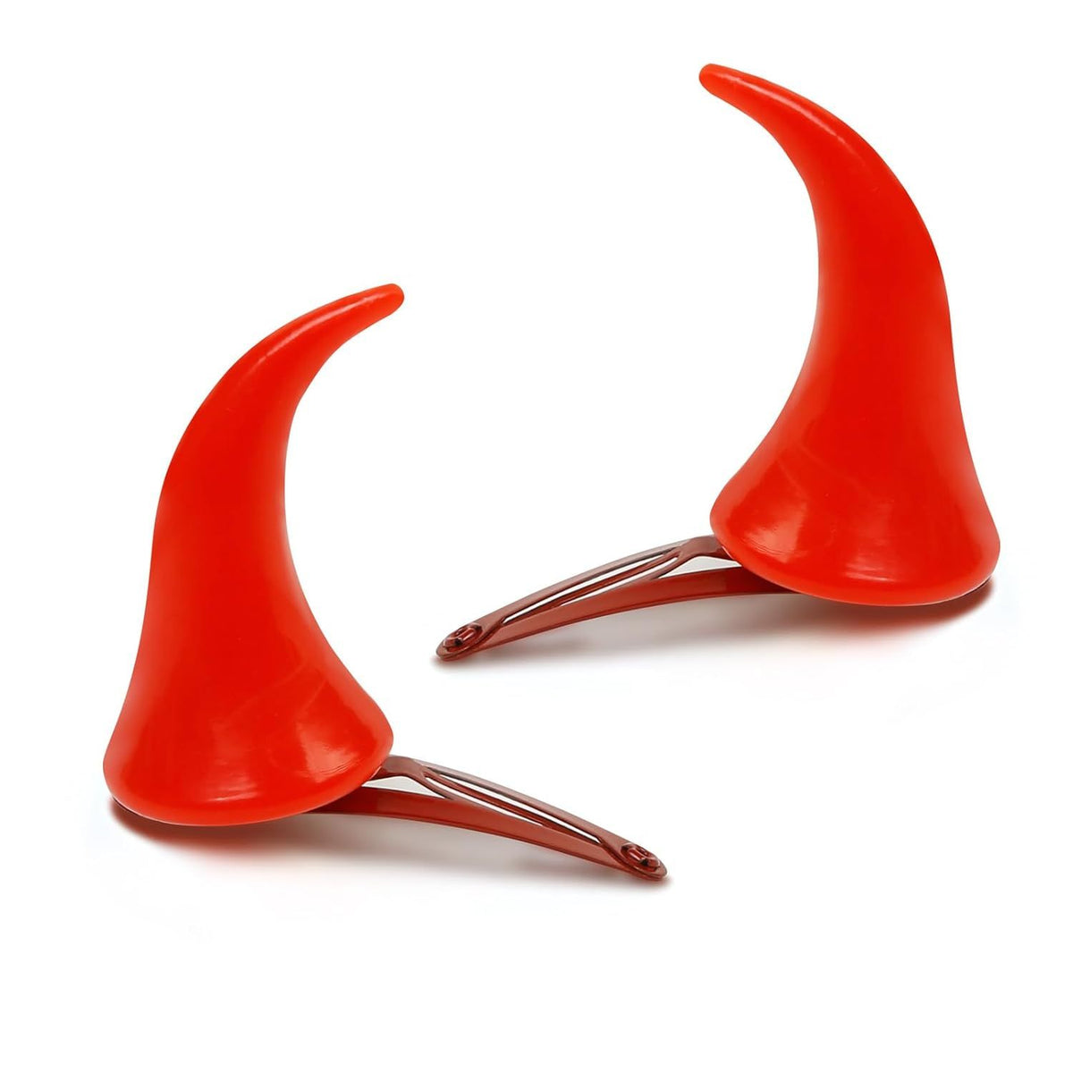 Devil Horns Hair Clips Red Barrettes Demon For Halloween Costume Cosplay Accessories