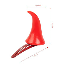 Devil Horns Hair Clips Red Barrettes Demon For Halloween Costume Cosplay Accessories