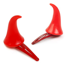 Devil Horns Hair Clips Red Barrettes Demon For Halloween Costume Cosplay Accessories