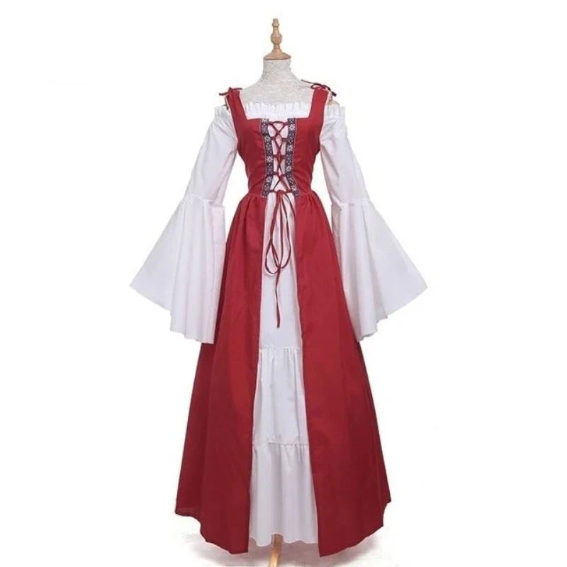 House Of Dasein S-6Xl Medieval Dress Cosplay Halloween Costume For Women Palace Carnival Party - Red - M