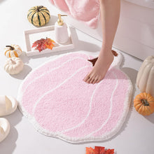 Bathroom Rugs Halloween Pink Rug Cute Pumpkin Bath Mat for Living Room, Bedroom Small Fluffy Washable Rug Non Slip Bath Mats Thanksgiving Door Mat Autumn