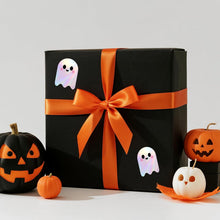 600Pcs Halloween Ghost Stickers - Cute Halloween Stickers Holographic Happy Halloweens Party Favor Sticker Self Adhesive Ghost Face Label Sticker for Envelope Seal Card Halloweens Decor
