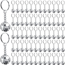 12 Pieces Mini Mirror Disco Ball Keychains Bulk Silver Disco Ball 70s 80s 90s Keychains Accessories Party Favors for Halloween Christmas Thanksgiving Party Supplies Decorations