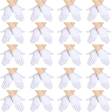 20 Pairs White Gloves Kids Cosplay Costume Cotton Girls Boys Wrist Formal for Halloween Party