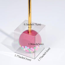 50Pcs 1.75" x 1.75" x 2" Single Clear Cake Pop Boxes Packaging with Hole Small Plastic Clear Treat Boxes for Wedding Favors Party Valentine's Halloween Easter Father's Mother's Day