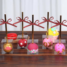 50Pcs 1.75" x 1.75" x 2" Single Clear Cake Pop Boxes Packaging with Hole Small Plastic Clear Treat Boxes for Wedding Favors Party Valentine's Halloween Easter Father's Mother's Day