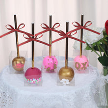 50Pcs 1.75" x 1.75" x 2" Single Clear Cake Pop Boxes Packaging with Hole Small Plastic Clear Treat Boxes for Wedding Favors Party Valentine's Halloween Easter Father's Mother's Day