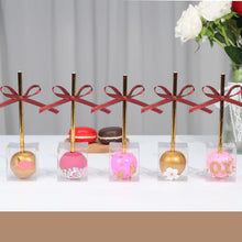50Pcs 1.75" x 1.75" x 2" Single Clear Cake Pop Boxes Packaging with Hole Small Plastic Clear Treat Boxes for Wedding Favors Party Valentine's Halloween Easter Father's Mother's Day