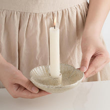 Ceramic Candlestick Holder， Candle Holder for Taper Candles,Incense, Santo Palo, Halloween Christmas Wedding Parties, Dining Room Home Decoration Display - Camel