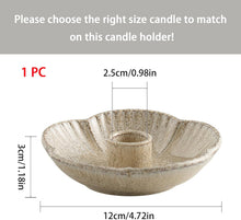 Ceramic Candlestick Holder， Candle Holder for Taper Candles,Incense, Santo Palo, Halloween Christmas Wedding Parties, Dining Room Home Decoration Display - Camel