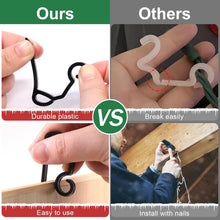 Christmas Light Clips Outdoor - 200 Pcs Holiday Lights Clip Plastic Gutter Hooks Outside Xmas Light Hangers for Hanging Christmas Halloween Decor (Black)
