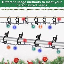 Christmas Light Clips Outdoor - 200 Pcs Holiday Lights Clip Plastic Gutter Hooks Outside Xmas Light Hangers for Hanging Christmas Halloween Decor (Black)