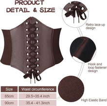 3 Pieces Women Renaissance Corset Belts with Leather Gauntlets Stretch Elastic Belt for Halloween Women Costume