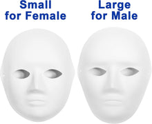 14 Pack Paper Mache Masks - 2 Sizes for Artistic Projects, Theater, Halloween, Masquerade Parties, Classroom Art