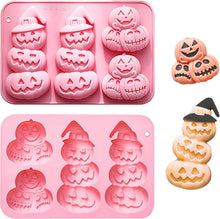 Pumpkin Silicone Mold Halloween Chocolate Candy Molds, Pumpkin Shaped Baking Mold for Halloween Thanksgiving Fall Gummy Jelly Ice Cube Cookies Cake Cupcakes Decorations Soap Candle Making