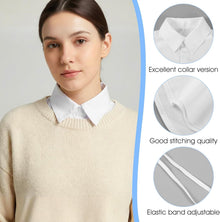 White Fake Collar for Women, Detachable Dickey Collar, Faux Collars Blouse Half Shirt Collars Tops for Daily Graduation Halloween Winter Christmas
