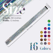 16 PCS Hair Tinsel Extension and 1 PC Halloween Headband